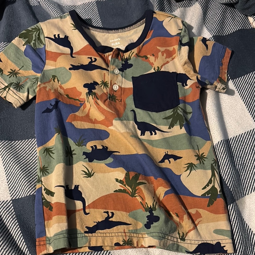 Dinosaur Print Kids Shirt